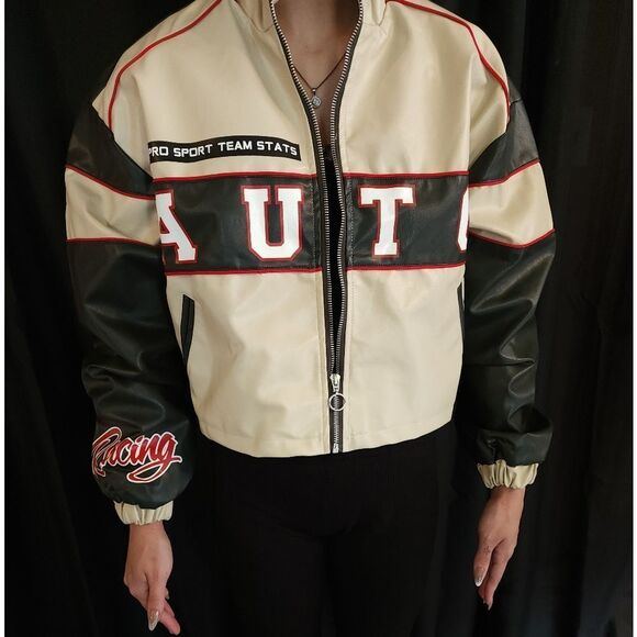 NWT PrettyLittleThing Auto Racing Bomber - Picture 7 of 15